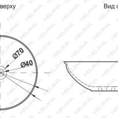 Накладная раковина melana mln-t4029-b15 в Качканаре - kachkanar.mebel24.online | фото 2