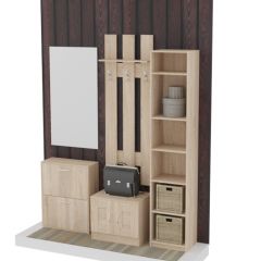 Обувница 2 секции (дуб сонома) в Качканаре - kachkanar.mebel24.online | фото 4