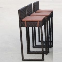 Плетеный барный стул Y390A-W63 Brown в Качканаре - kachkanar.mebel24.online | фото