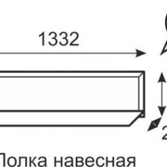 Полка навесная Венеция 11 бодега в Качканаре - kachkanar.mebel24.online | фото 2