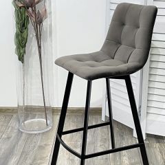 Полубарный стул CHILLI-QB SQUARE графит #14, велюр / черный каркас (H=66cm) М-City в Качканаре - kachkanar.mebel24.online | фото 4