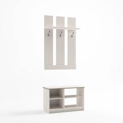 Прихожая Дуэт (Бодега белая) в Качканаре - kachkanar.mebel24.online | фото 2