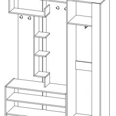 Прихожая Марица Модульная (ЯШ темный/ светлый) в Качканаре - kachkanar.mebel24.online | фото 3