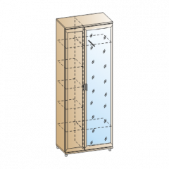 Прихожая Мелисса композиция 1 (Ясень Асахи) в Качканаре - kachkanar.mebel24.online | фото 2