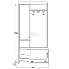 Прихожая Саша - 13 в Качканаре - kachkanar.mebel24.online | фото 2