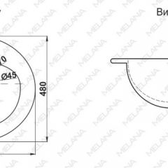 Раковина MELANA MLN-308 в Качканаре - kachkanar.mebel24.online | фото 2