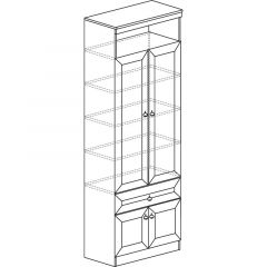 Шкаф для посуды №612 "Инна" Денвер светлый в Качканаре - kachkanar.mebel24.online | фото 4