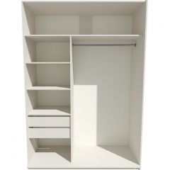 Шкаф-купе 1400 серии SOFT D1+D3+B2+PL1 (2 ящика+1штанга) профиль «Графит» в Качканаре - kachkanar.mebel24.online | фото 2