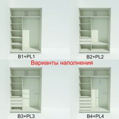 Шкаф-купе 1400 серии SOFT D1+D3+B2+PL1 (2 ящика+1штанга) профиль «Графит» в Качканаре - kachkanar.mebel24.online | фото 6