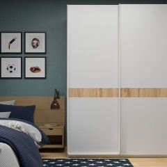 Шкаф-купе 1400 серии SOFT D6+D6+B2+PL3 (2 ящика+2штанги) профиль «Капучино» в Качканаре - kachkanar.mebel24.online | фото 5
