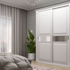 Шкаф-купе 1500 серии NEW CLASSIC K2+K2+B2+PL2(2 ящика+1 штанга+1 полка) профиль «Капучино» в Качканаре - kachkanar.mebel24.online | фото