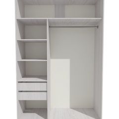 Шкаф-купе 1700 серии SILVER S4+S3Z+B2+PL1 (2 ящика+1 штанга) профиль «Серебро» в Качканаре - kachkanar.mebel24.online | фото 2