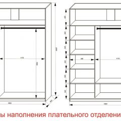 Шкаф-купе 1800 серии SOFT D6+D6+B2+PL3 (2 ящика+2штанги) профиль «Капучино» в Качканаре - kachkanar.mebel24.online | фото 7