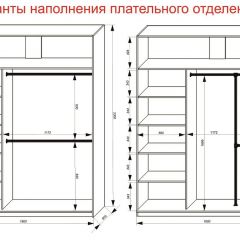 Шкаф-купе 1800 серии SOFT D6+D6+B2+PL3 (2 ящика+2штанги) профиль «Капучино» в Качканаре - kachkanar.mebel24.online | фото 8