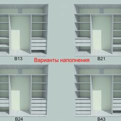 Шкаф-купе 1950 серии SILVER S3+S1+S3Z B22+PL2 (по 2 ящика лев/прав+1штанга+1 полка) профиль «Серебро» в Качканаре - kachkanar.mebel24.online | фото 5