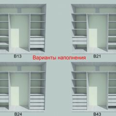 Шкаф-купе 1950 серии SILVER S4+S1+S4 B22+PL4 (по 2 ящика лев/прав+F обр.штанга) профиль «Серебро» в Качканаре - kachkanar.mebel24.online | фото 5