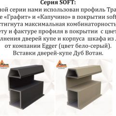 Шкаф-купе 2400 серии SOFT D5+D4+D5+B22+PL3 (по 2 ящика лев/прав+2штанги) профиль «Графит» в Качканаре - kachkanar.mebel24.online | фото 12