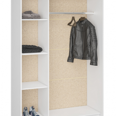 Шкаф-купе Бассо 1300 (Белый) в Качканаре - kachkanar.mebel24.online | фото 2
