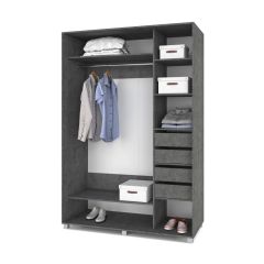 РОЛАНД Шкаф-купе Камень темный (600*1500) Р651 в Качканаре - kachkanar.mebel24.online | фото 4