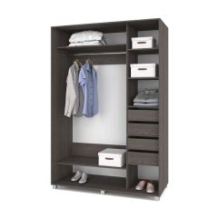 РОЛАНД Шкаф-купе с зеркалами Анкор темный (600*1700) Р673 в Качканаре - kachkanar.mebel24.online | фото 4