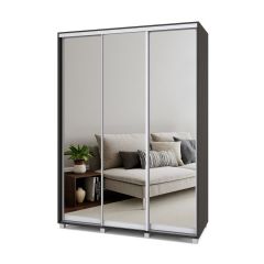 РОЛАНД Шкаф-купе с зеркалами Венге (600*1700) Р673 в Качканаре - kachkanar.mebel24.online | фото
