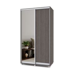 РОЛАНД Шкаф-купе с зеркалом Анкор темный (450*1200) Р422 в Качканаре по цене 22 300 руб. РОЛАНД Шкаф-купе с зеркалом Анкор темный (450*1200) Р422 в Качканаре - kachkanar.mebel24.online | фото