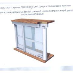 Шкаф-купе ШКО-3 1400 мм ЛДСП/ЛДСП в Качканаре - kachkanar.mebel24.online | фото 5