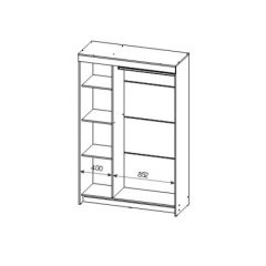 Шкаф-купе ШКП 2 (Венге/Ясень Анкор светлый) в Качканаре - kachkanar.mebel24.online | фото 3