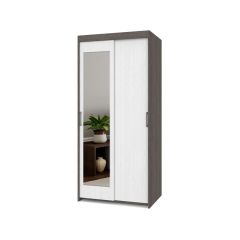 ТОМАС Шкаф-купе с зеркалом Анкор темный/светлый Т22 в Качканаре - kachkanar.mebel24.online | фото