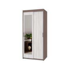 ТОМАС Шкаф-купе с зеркалом Шимо темный/светлый Т22 в Качканаре - kachkanar.mebel24.online | фото