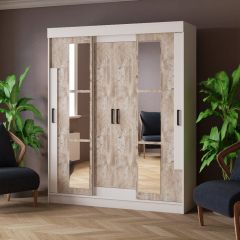 Шкаф-купе ТВИСТ Белый/Дуб юкон в Качканаре - kachkanar.mebel24.online | фото