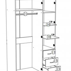 Шкаф Лофт 3-х створчатый в Качканаре - kachkanar.mebel24.online | фото 6