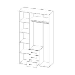 Шкаф Парма 3-х створчатый в Качканаре - kachkanar.mebel24.online | фото 3