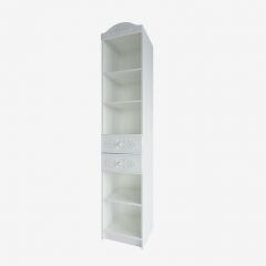 KI-KI СД450.1 Стеллаж 450 с ящ (белый/белое дерево) в Качканаре - kachkanar.mebel24.online | фото