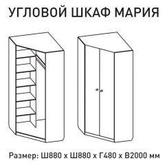 Шкаф угловой Мария 880*880 (ЛДСП 1 кат.) в Качканаре - kachkanar.mebel24.online | фото 2