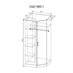 СОФИ СШУ860.1 Шкаф угловой в Качканаре - kachkanar.mebel24.online | фото 2