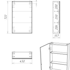 Шкаф-зеркало Craft 45 левый/правый Домино (DCr2211HZ) в Качканаре - kachkanar.mebel24.online | фото 10