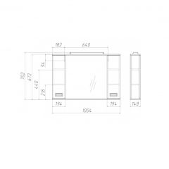 Шкаф-зеркало Cube 100 Эл. Домино (DC5013HZ) в Качканаре - kachkanar.mebel24.online | фото 2