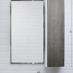 Шкаф-зеркало Uno 60 Дуб серый левый/правый Домино (DU1503HZ) в Качканаре - kachkanar.mebel24.online | фото 7