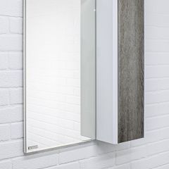 Шкаф-зеркало Uno 60 Дуб серый левый/правый Домино (DU1503HZ) в Качканаре - kachkanar.mebel24.online | фото 9