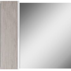 Шкаф-зеркало Uno 80 Дуб серый левый/правый Домино (DU1504HZ) в Качканаре - kachkanar.mebel24.online | фото 2