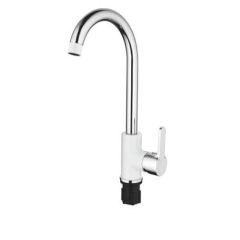 Смеситель для кухни Accoona A4567G белый в Качканаре - kachkanar.mebel24.online | фото