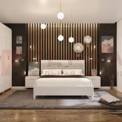 Спальня Мелисса композиция 2 (Снежный Ясень) в Качканаре - kachkanar.mebel24.online | фото