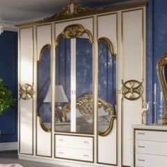 Спальня Ольга (комплект 6 дв.) беж/золото матовый в Качканаре - kachkanar.mebel24.online | фото 2