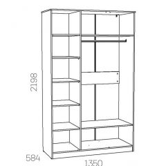 НМ 040.33 Х Шкаф для одежды "Оливия" в Качканаре - kachkanar.mebel24.online | фото 3