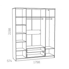 НМ 011.84 Х Шкаф комбинированный "Оливия" в Качканаре - kachkanar.mebel24.online | фото 3