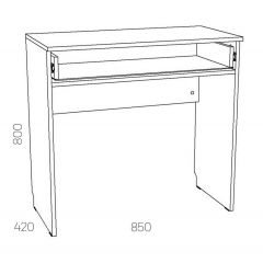 НМ 040.57 Х Стол туалетный "Оливия" в Качканаре - kachkanar.mebel24.online | фото 3