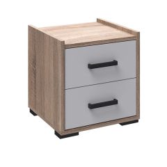 Спальня Соната Тумба прикроватная (дуб сонома/белый) в Качканаре - kachkanar.mebel24.online | фото