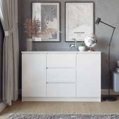 МОРИ Спальный гарнитур (белый) в Качканаре - kachkanar.mebel24.online | фото 12