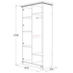 Спальный гарнитур Ольга-1Н (модульная) в Качканаре - kachkanar.mebel24.online | фото 3